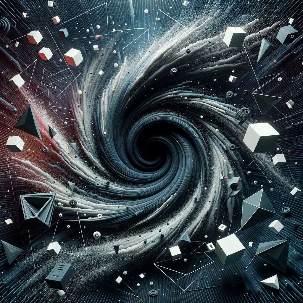 a representation of anxiety, digital art, faux-3D style